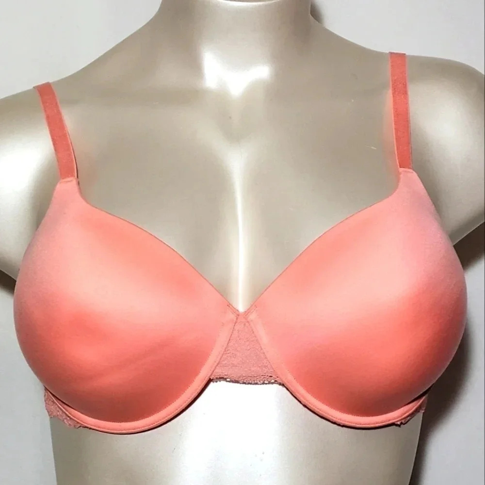 34DD Gilligan & O'Malley Everyday Lift Push-Up Underwire‎ Bra Pom Pom Pink NWT